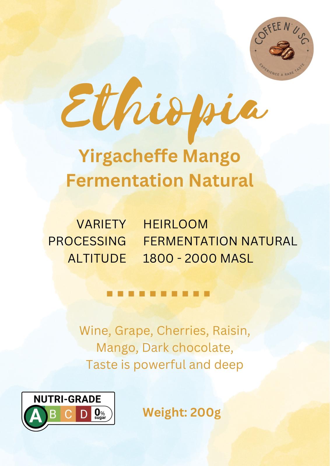 Ethiopia Yirgacheffe Mango coffee beans of heirloom variety