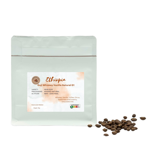 Ethiopia Guji Whiskey Vanilla G1 Coffee Beans