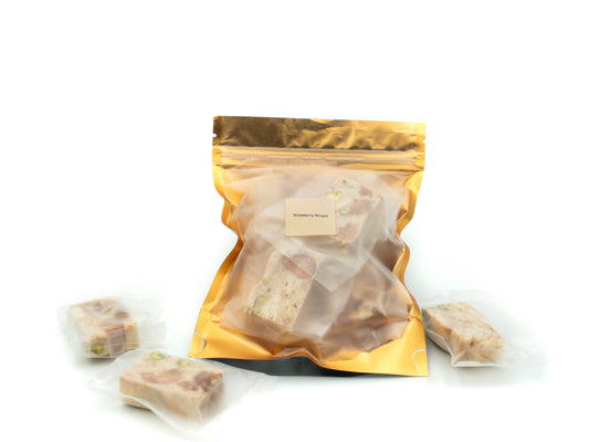 Strawberry Macadamia Nougat with Pistachio ( 1 pack, ~110g each pack)