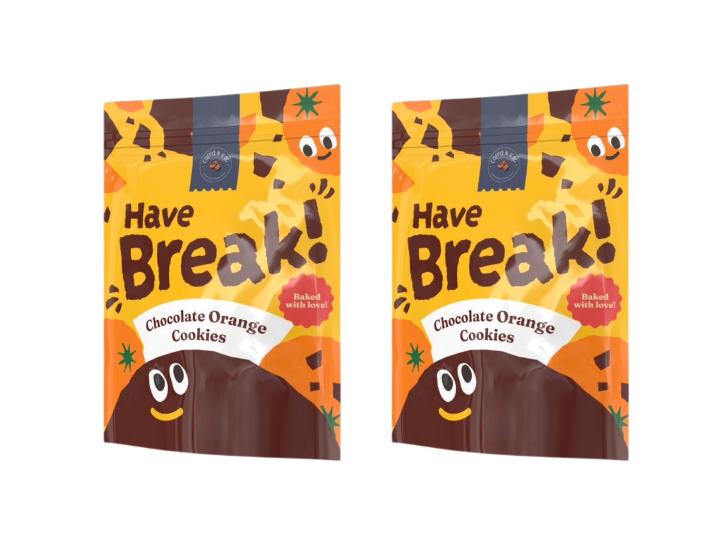 Chocolate Orange Cookies ( 2 packs, 45g each pack)