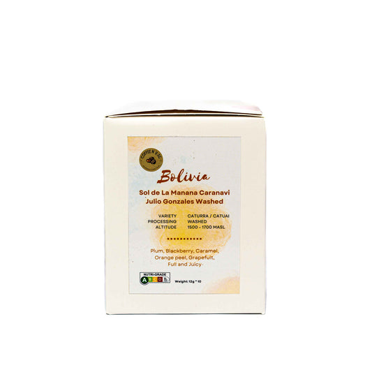 Bolivia Caranavi Julio Gonzales Washed Coffee Drip bags
