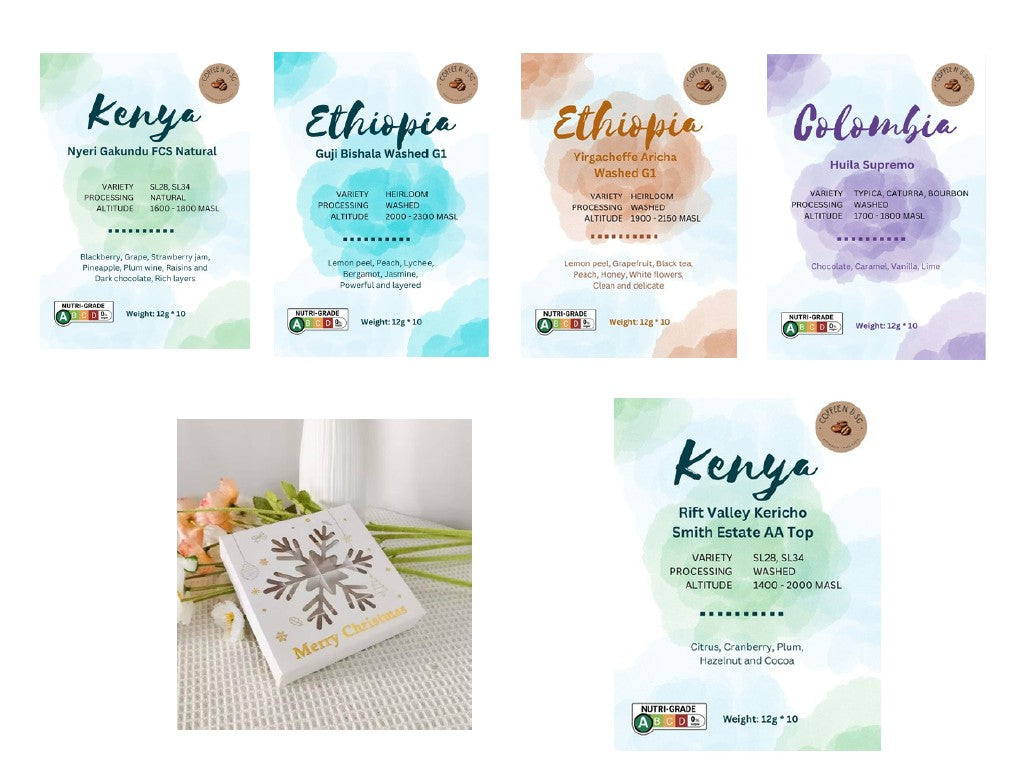 Christmas Pack (Fruity Mix) - 5 drip coffee varieties in one box