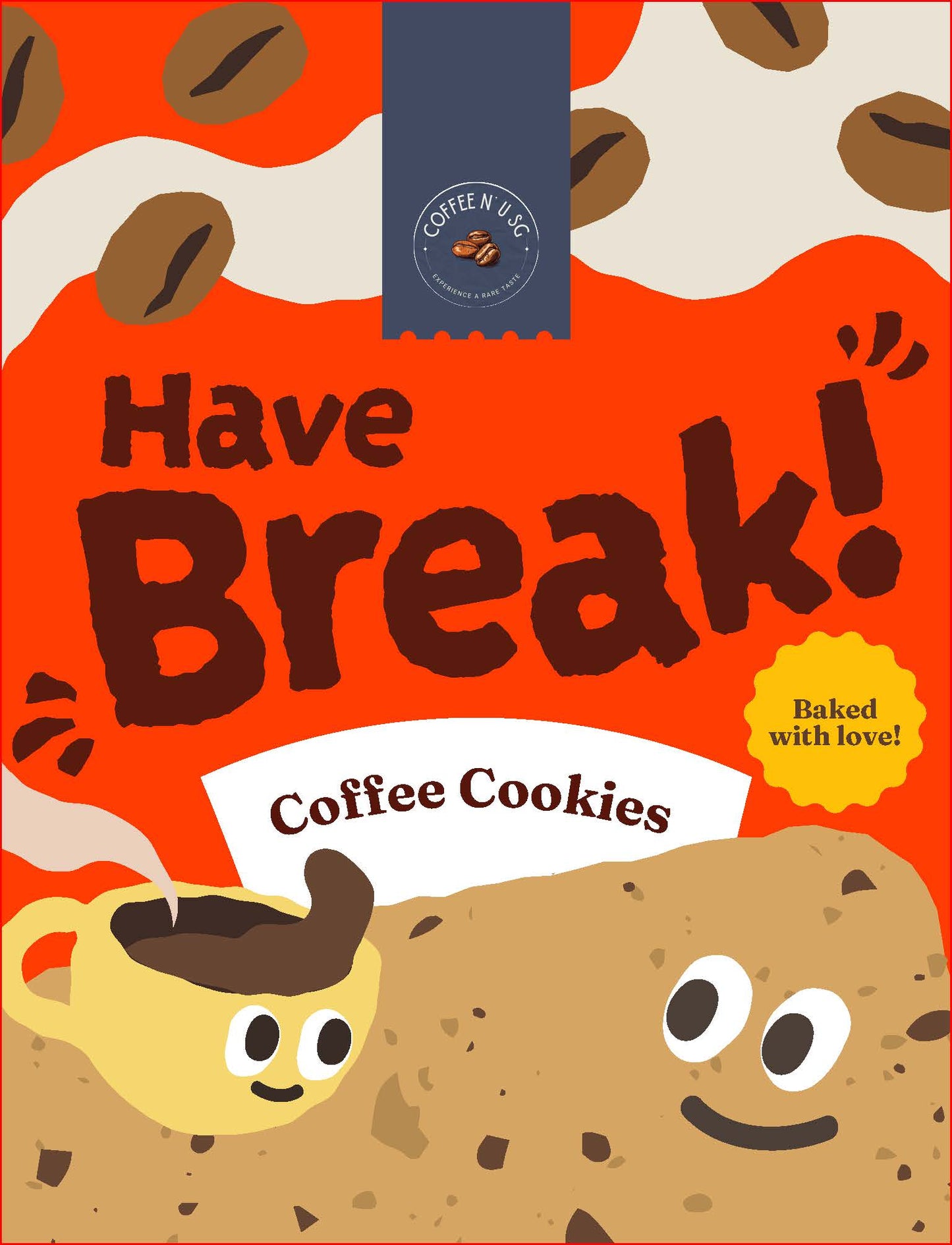 Coffee Cookies ( 2 packs, 50g each pack)