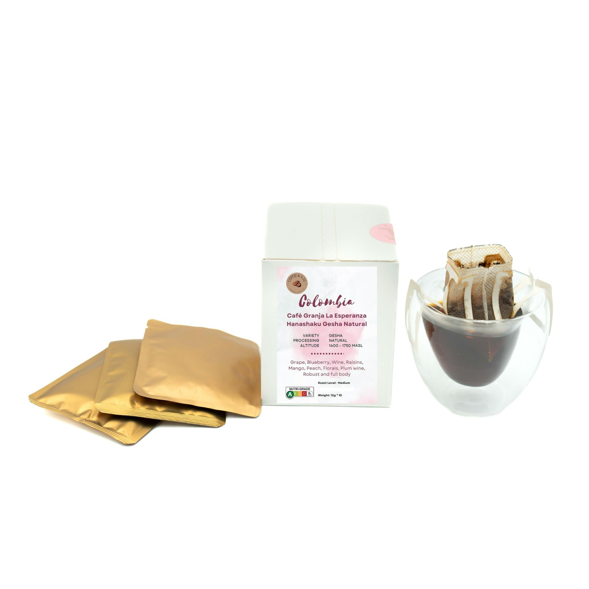 Colombia Cafe Granja Gesha Coffee Drip Bags