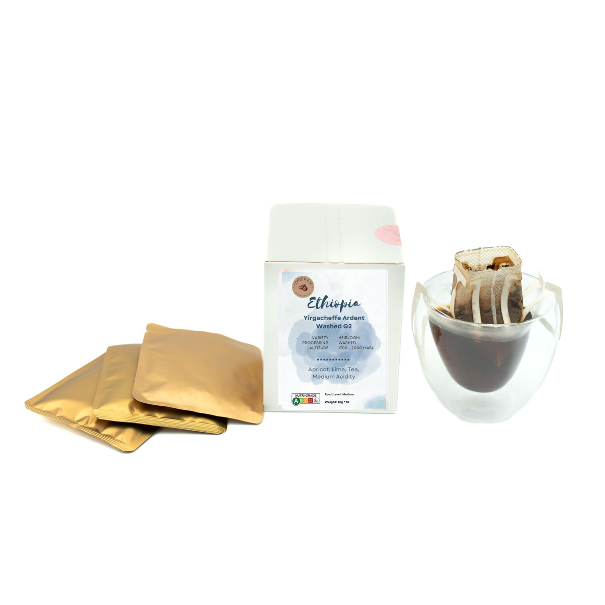 Ethiopia Yirgaheffe Ardent Coffee Drip Bags