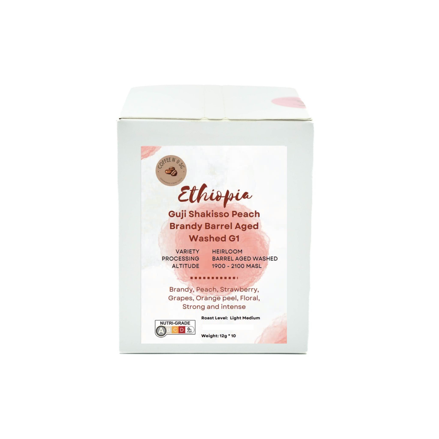 Ethiopia Shakisso Peach Brandy Barrel Aged Washed G1 Drip Bags