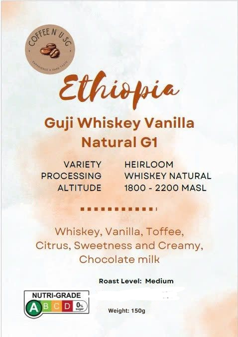 Ethiopia Guji Whiskey Vanilla G1 Coffee Beans