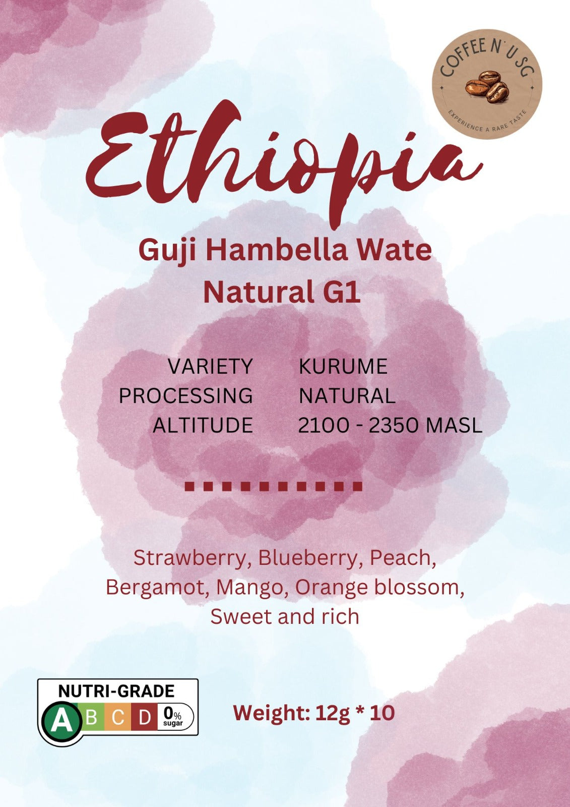 Ethiopia Guji Hambella Wate Natural G1 Drip bags