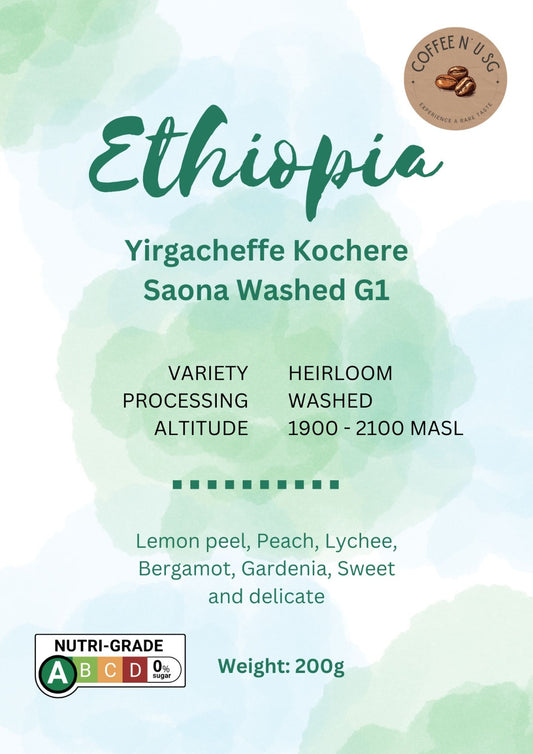 Ethiopia Yirgacheffe Kochere Saona Washed G1 Coffee Beans
