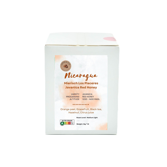 Nicaragua Mierisch Los Placeres Javanica Red Honey Coffee Drip Bags