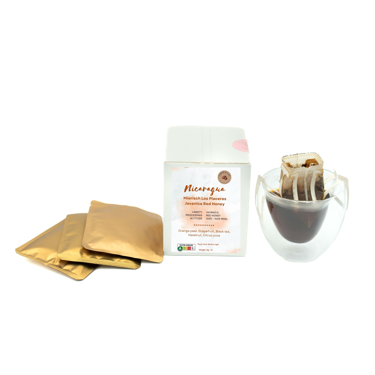 Nicaragua Mierisch Los Placeres Javanica Red Honey Coffee Drip Bags