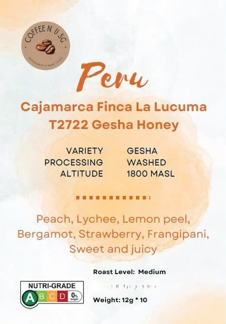 Peru Cajamarca Finca La Lucuma T2722 Coffee Drip Bags