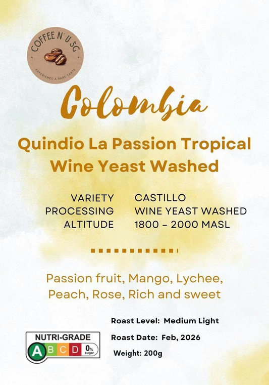 Columbia Quindio La Passion Tropical Wine Yeast Washed Coffee Beans [200g]