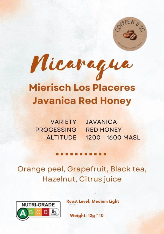 Nicaragua Mierisch Los Placeres Javanica Red Honey Coffee Drip Bags