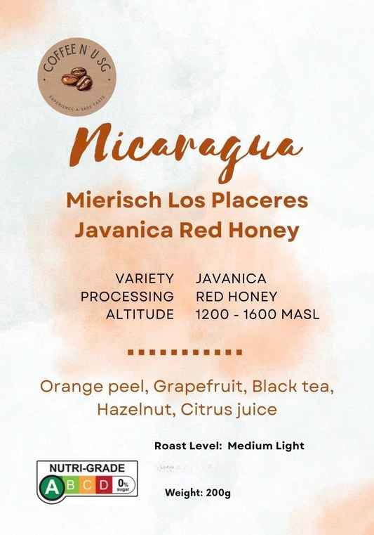 Nicaragua Mierisch Los Placeres Javanica Red Honey Coffee Beans