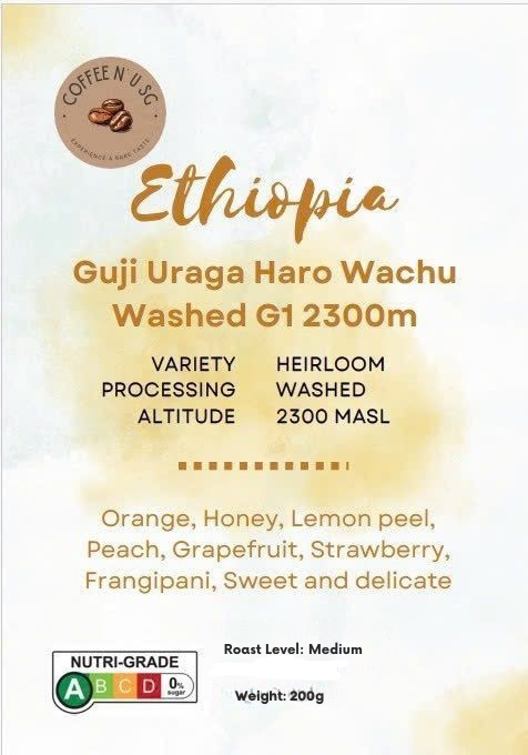 Ethiopia Guji Uraga Haro Wachu Washed G1 Coffee Beans