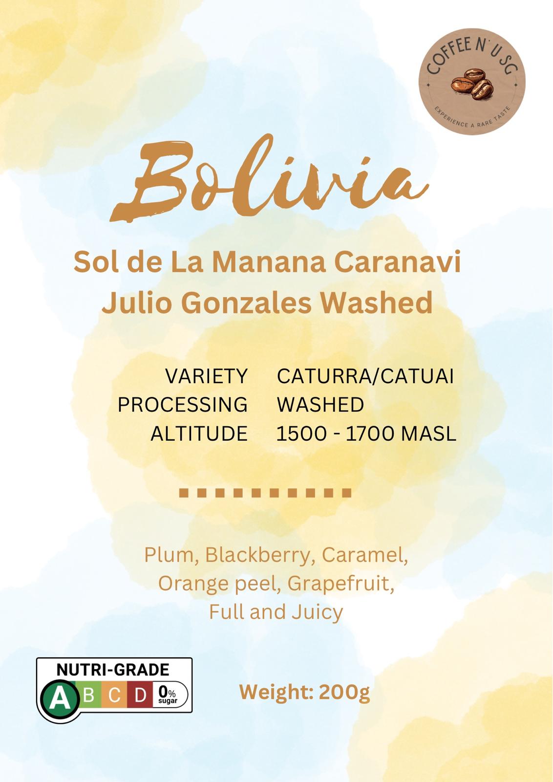 Bolivia Caranavi Julio Gonzales Washed Coffee Beans
