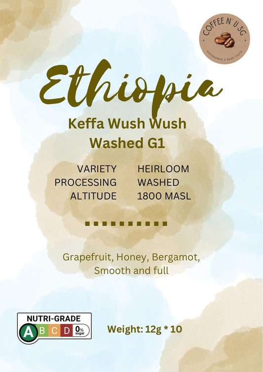 Ethiopia Keffa Wush Wush Washed G1 Coffee Drip Bags